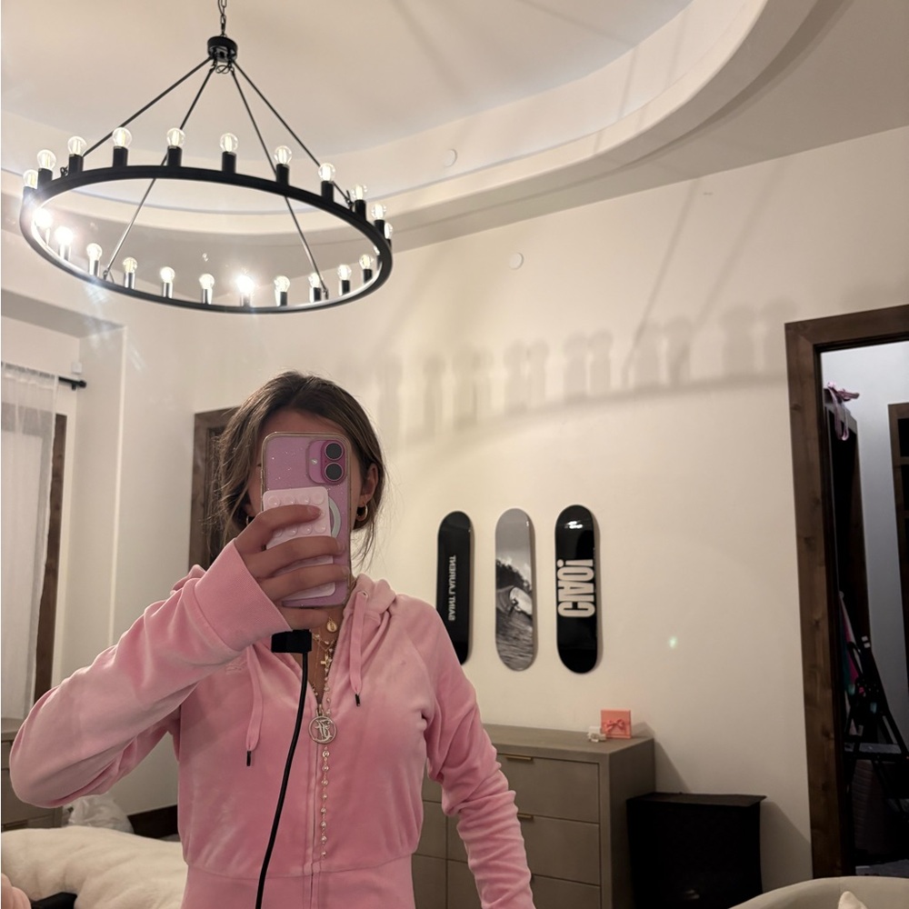 Juicy Couture Pink Hoodie Cropped